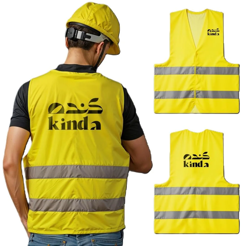 سترات عمل صفراء بطباعة حرارية للشعار